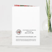 Carte Prière Memorare de Saint Joseph Jésus Roses Rouges (Dos)