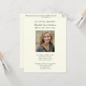 Carte Prière photo funéraire Religieux chrétien (Devant/Arrière en situation)