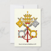 Carte Prière pour le Pape Suprême Léon XIV | Sainte (Devant)