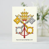 Carte Prière pour le Pape Suprême Léon XIV | Sainte (Debout devant)