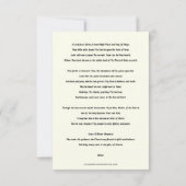 Carte Prière pour le Pape Suprême Léon XIV | Sainte (Dos)