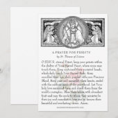 Carte Prière pour les prêtres catholiques Jésus avec les (Devant / Derrière)