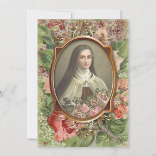 Carte Prière pour les prêtres catholiques St. Therese