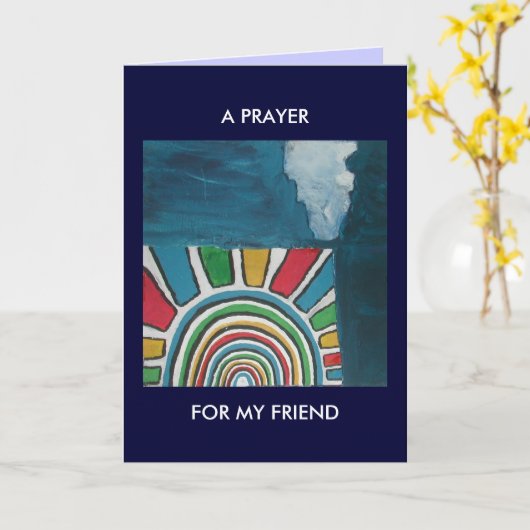 CARTE PRIÈRE POUR MON AMI-312 (Fleur jaune)