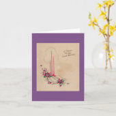 Carte Prière pour obtenir bien vintage (Fleur jaune)