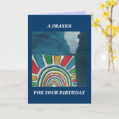 CARTE PRIÈRE POUR VOTRE ANNIVERSAIRE (Fleur jaune)