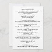 Carte Prière protectrice Saint-Joseph Religieux catholiq (Dos)