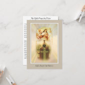 Carte Prière quotidienne pour les prêtres par St.Therese (Devant/Arrière en situation)