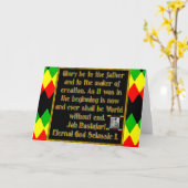 Carte Prière Rasta récitée avant la cérémonie de tabagis (Fleur jaune)