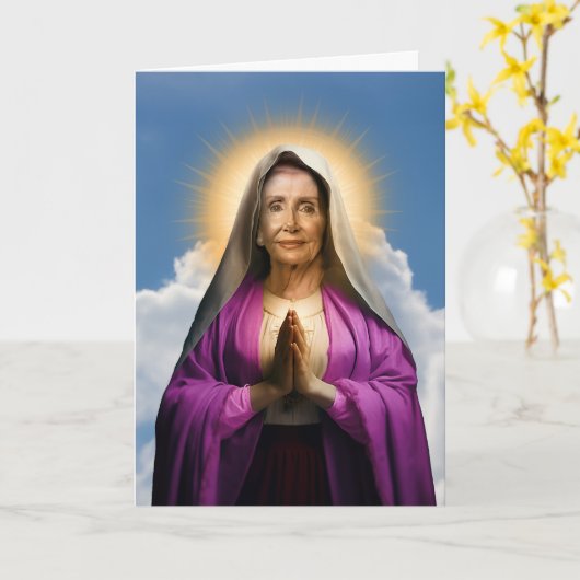 Carte Prière Saint Nancy Pelosi Dévotion (Fleur jaune)