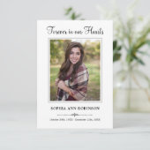 Carte Prière Sympathy Photo Funeral Modern (Debout devant)