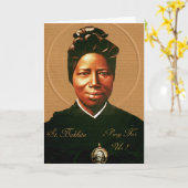 Carte Prières à St. Bakhita (Fleur jaune)