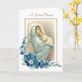 Carte Prières bénies de bouquet spirituel de Vierge (Fleur jaune)