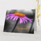 Carte Prières et sympathie Coneflower orange pourpre (Fleur jaune)