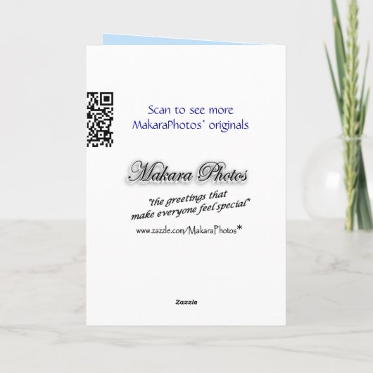 Carte Prières - hydrangée bleue - customiser à toute occ (Dos)