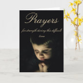 Carte Prières pendant des périodes difficiles (Fleur jaune)