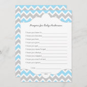 Carte Prières pour bébé, GARÇON baby shower voeux jeu Ca (Devant / Derrière)