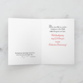 Carte Priest 70ème anniversaire de l'ordination Croix no (Intérieur)