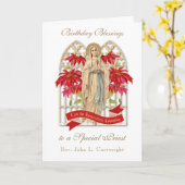 Carte Priest Birthday Blessings (Fleur jaune)