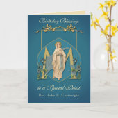 Carte Priest Birthday Blessings (Fleur jaune)