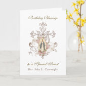 Carte Priest Birthday Blessings (Fleur jaune)