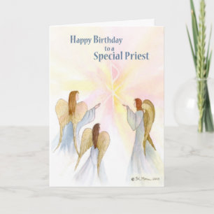 Carte Priest Birthday, Religious Angels