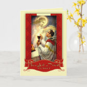 Carte Priesthood Anniversary Priest Ordination Jesus (Fleur jaune)