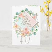 Carte Priez l'espoir ne vous inquiétez pas Padre Pio (Fleur jaune)