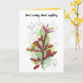 Carte Priez Ne vous inquiétez pas Religieux Abeille de M (Fleur jaune)