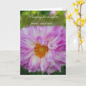 Carte Priez pour le confort (Fleur jaune)