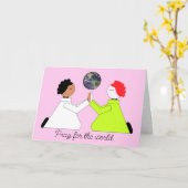 Carte Priez pour le monde : Vide (Fleur jaune)