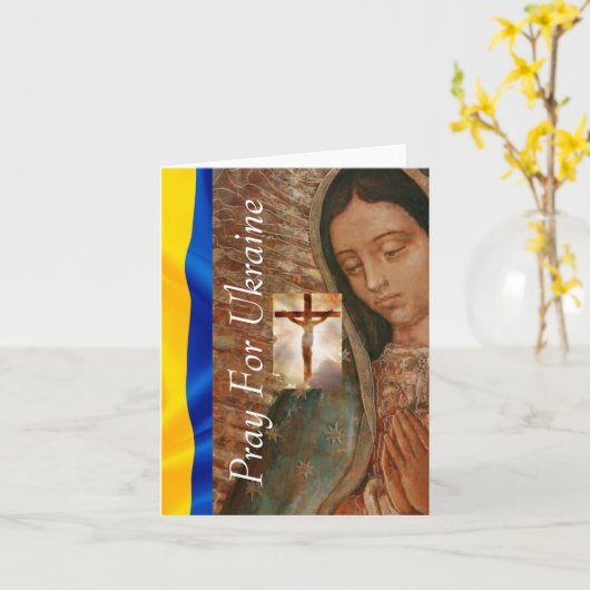 Carte Priez Pour L'Ukraine (Fleur jaune)