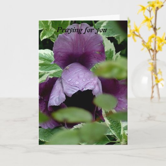 Carte Priez pour vous (Fleur jaune)