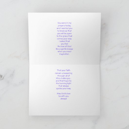 Carte Priez pour vous (Intérieur)