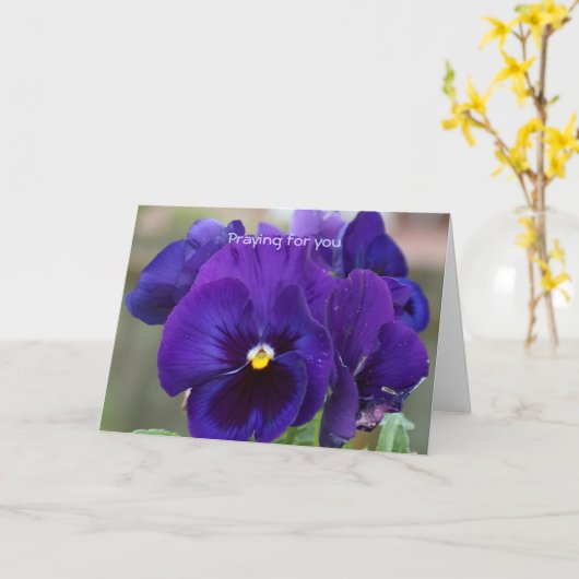 Carte Priez pour vous (Fleur jaune)