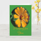 Carte Priez pour vous (Fleur jaune)