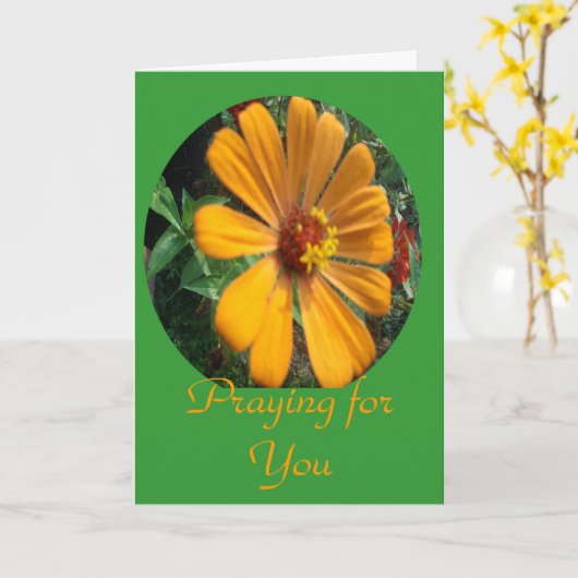 Carte Priez pour vous (Fleur jaune)