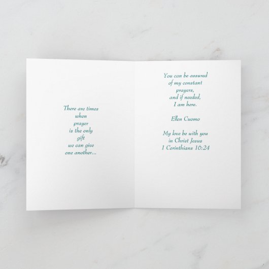 Carte Priez pour vous (Intérieur)