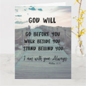 Carte Priez pour vous, chrétien inspirant (Fleur jaune)