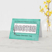 Carte Primary Care Doctors' Day Dedicated Typography (Fleur jaune)