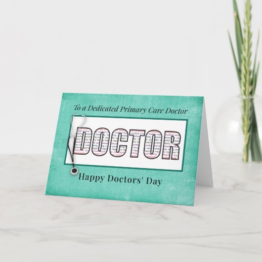 Carte Primary Care Doctors' Day Dedicated Typography (Devant)