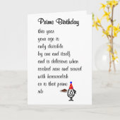 Carte Prime Birthday A Funny Happy Birthday Poem (Fleur jaune)