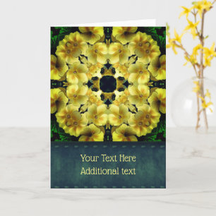 Carte Primrose Abstrait Flower Art personnalisable