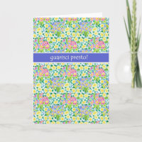 Primroses Get Well Card, Salutation italienne