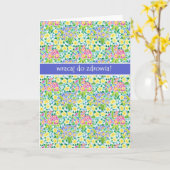 Carte Primroses Obtenez Bonne Carte, Salutation polonais (Fleur jaune)