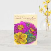 Carte Primula great Grandmother 95 yellow birthday card (Fleur jaune)
