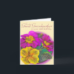 Carte Primula great Grandmother 95 yellow birthday card<br><div class="desc">Personalise this fine art card for an extra special touch to suit your requirements. This pretty card reads: “To a dear Great Grandmother on your 95th birthday”. Birthday card designed exclusively from an original watercolour painting by Sarah Trett.</div>