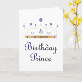 Carte Prince d'anniversaire (Fleur jaune)