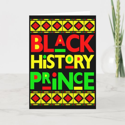 Carte Prince de l'histoire noire Melanin Boy Fils Bruh B (Devant)