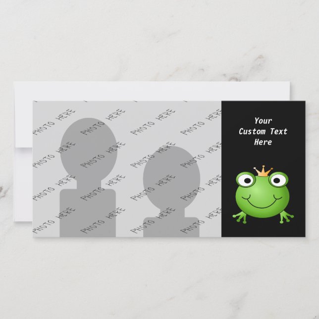 Carte Prince des grenouilles. Grenouille souriante avec  (Devant)